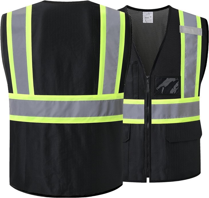 Black Mesh Engineer Safety Vest
